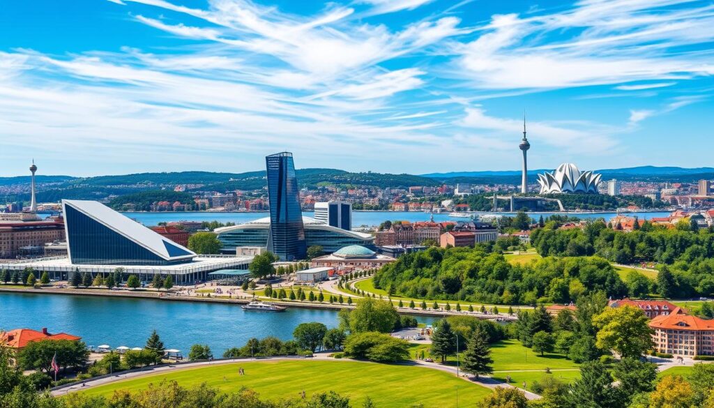 Oslo Sehenswürdigkeiten Stadtpanorama Oslo Sehenswürdigkeiten Stadtpanorama