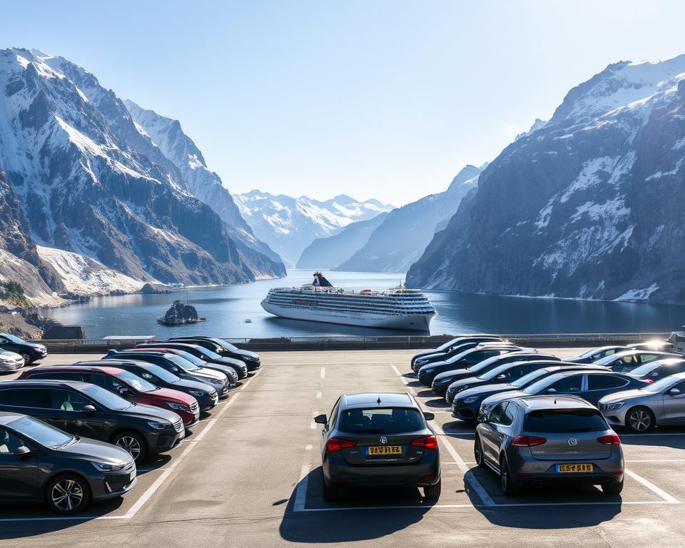 Anreise Lysebotn Fähre Parkplatz