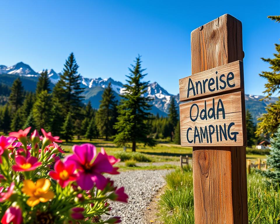 Anreise Odda Camping Wegweiser