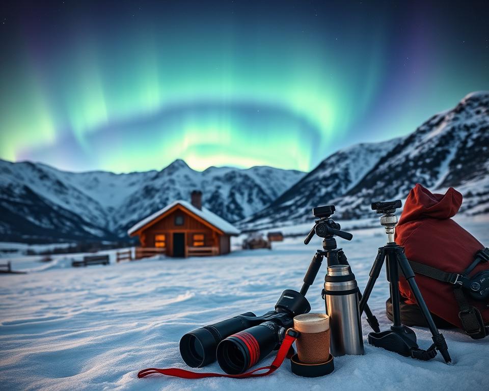 Ausrüstung für Polarlichter in Norwegen Ausrüstung für Polarlichter in Norwegen