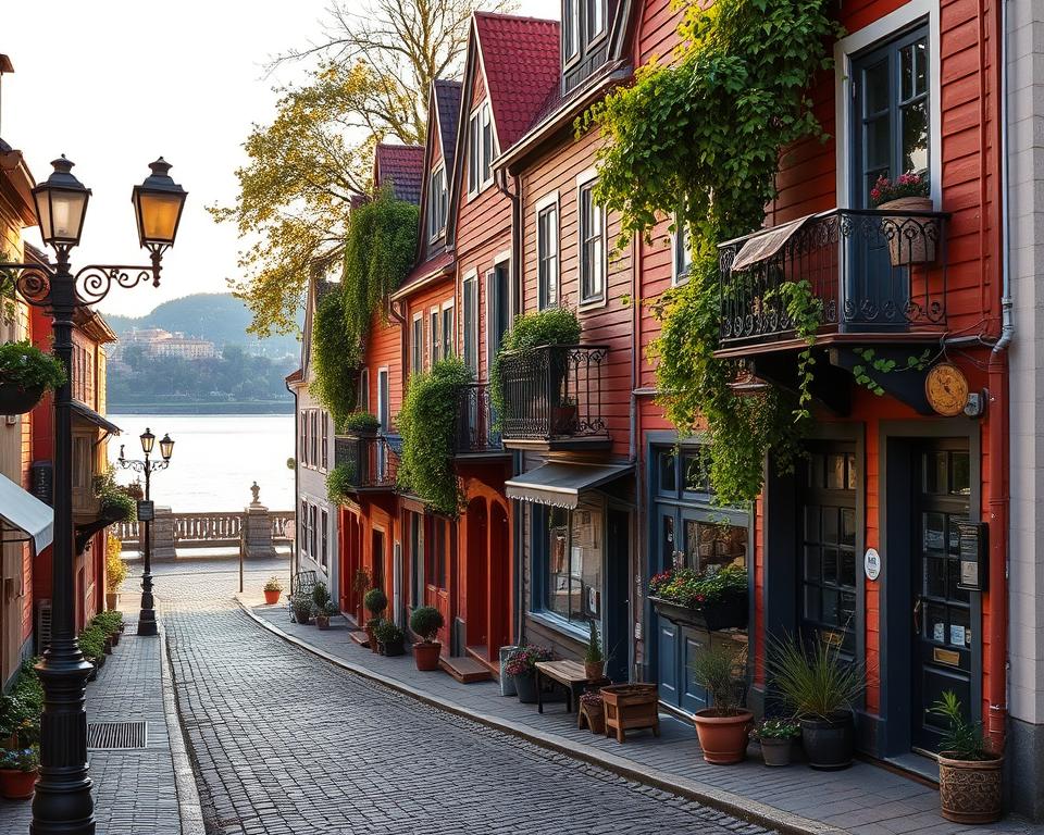 Bakklandet Trondheim historisches Stadtviertel Bakklandet Trondheim historisches Stadtviertel