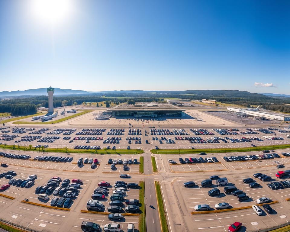 Bergen Airport Parken Übersicht