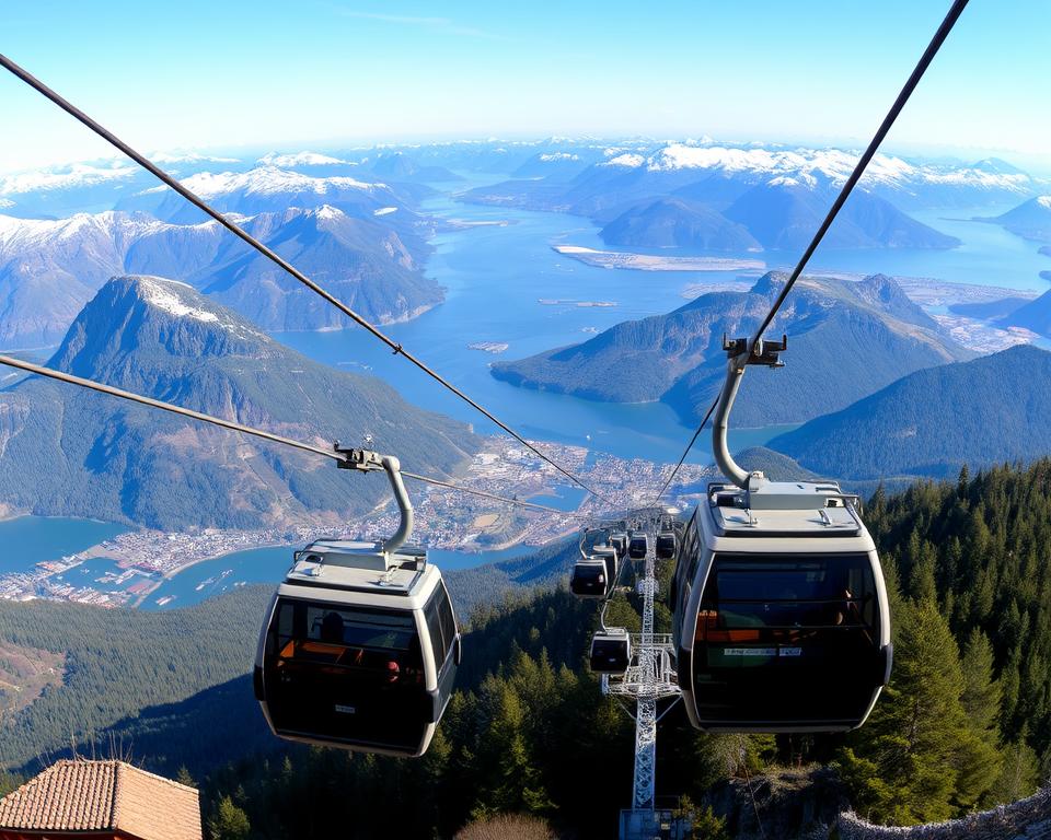 Bergen Seilbahn Strecke Panorama