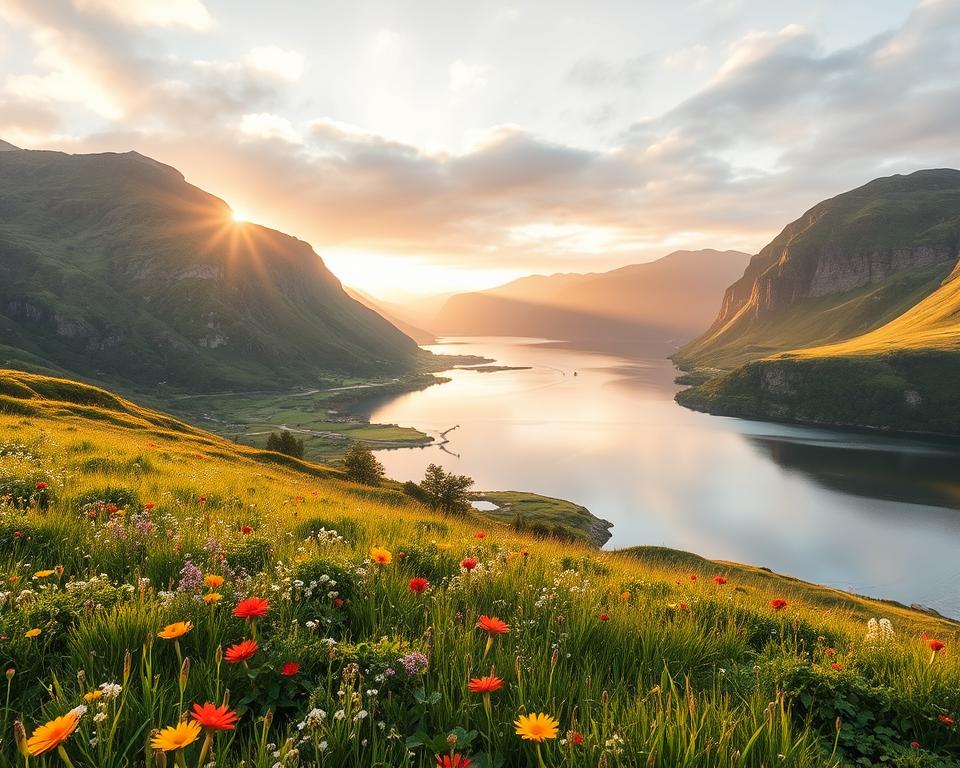 Beste Reisezeit Norwegen Landschaft
