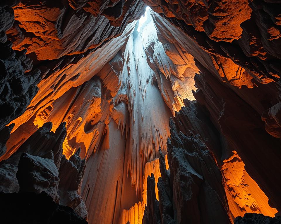 Brufjell Höhlen Geologie und Struktur