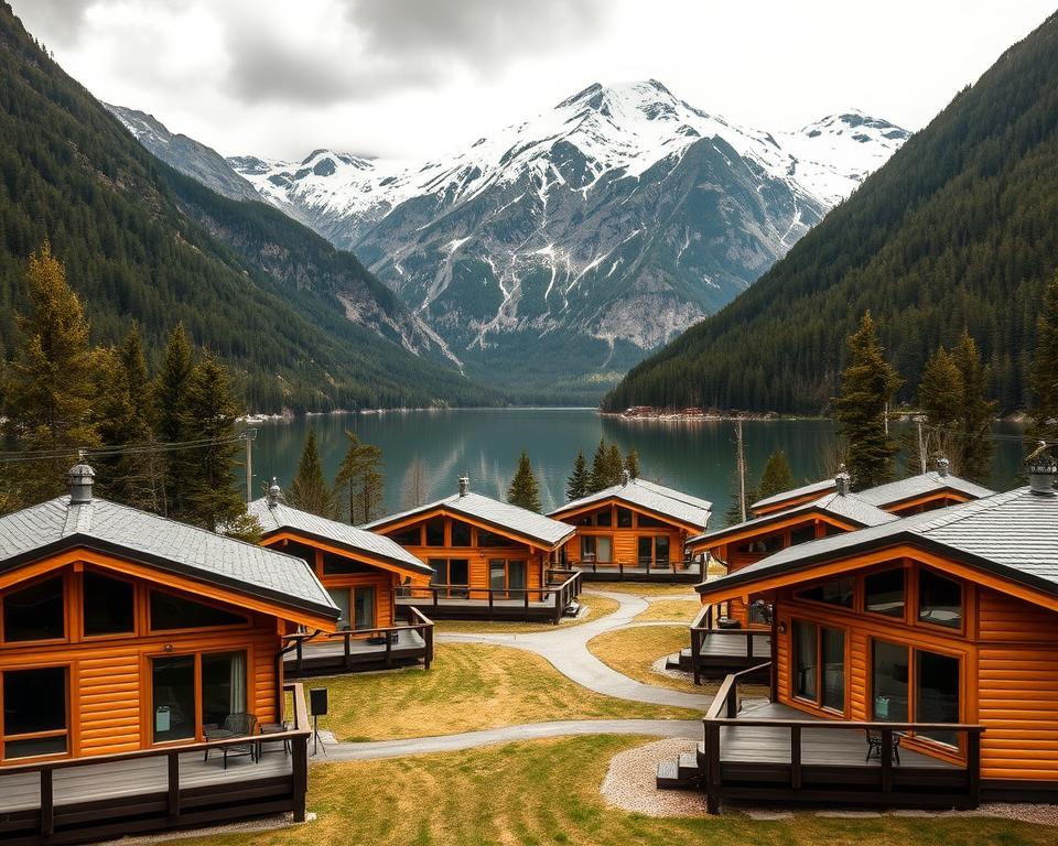 Campinghütten in Gudvangen mit Fjordblick Campinghütten in Gudvangen mit Fjordblick