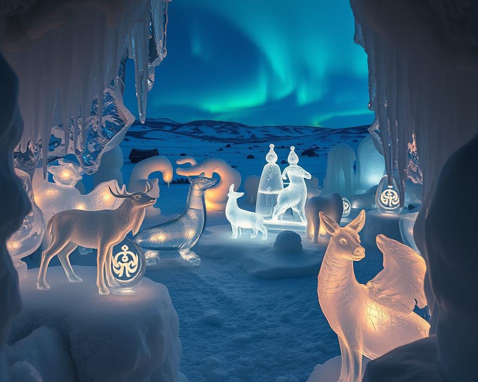 Eiskunst Kirkenes Schnitzereien