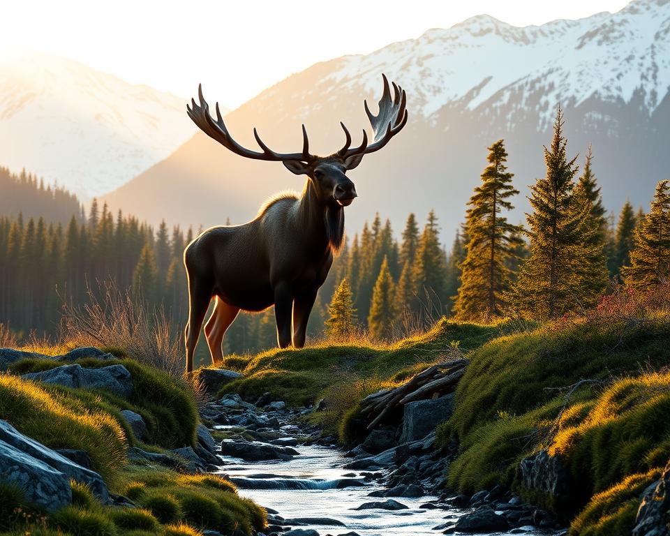 Elche in Norwegen Wildnis