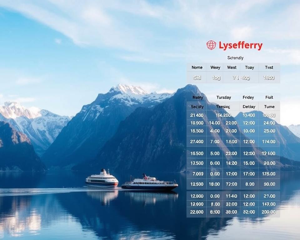 Fähre Lysebotn Saisonaler Fahrplan