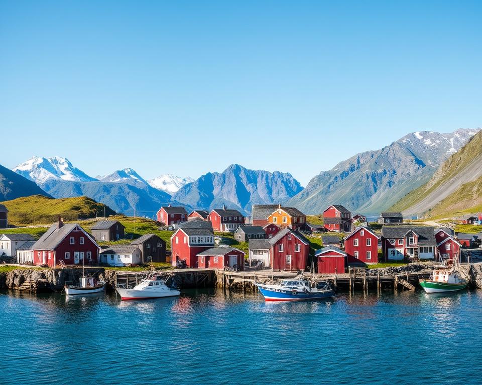 Fischerdörfer Senja traditionelle Kultur