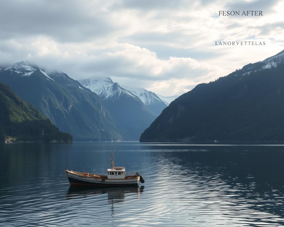Fjordangeln in verschiedenen Jahreszeiten Norwegens