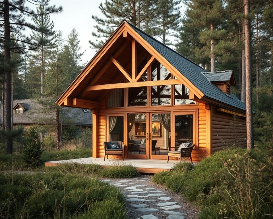 Gapahuk-Konstruktion in der Outdoor-Architektur