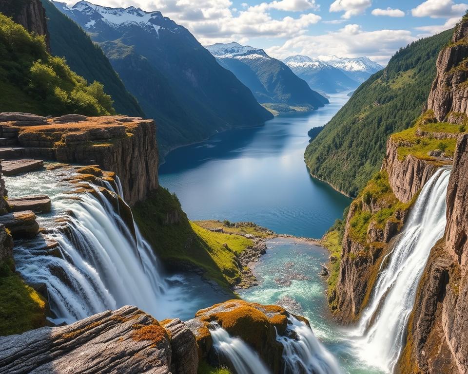 Geirangerfjord Wasserfälle in Norwegen Geirangerfjord Wasserfälle in Norwegen