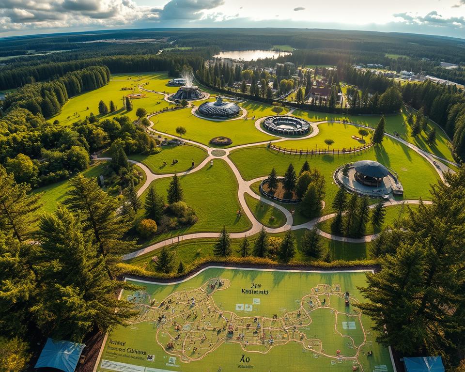 Gelände Zoo Kristiansand Parkplan