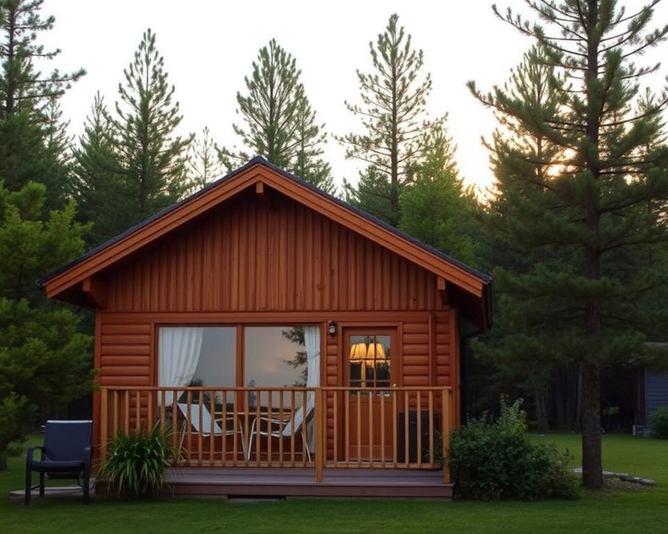 Hütten Roligheden Camping Unterkunft