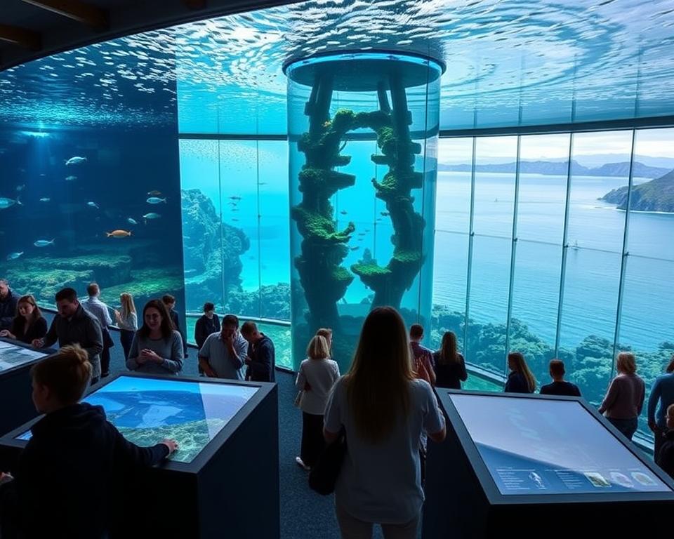 Interaktive Meeresbildung im Aquarama Interaktive Meeresbildung im Aquarama