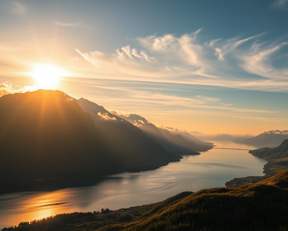 Mitternachtssonne Norwegen August