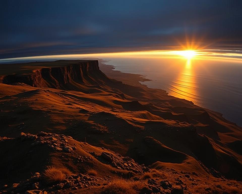 Mitternachtssonne am Nordkap Plateau Mitternachtssonne am Nordkap Plateau