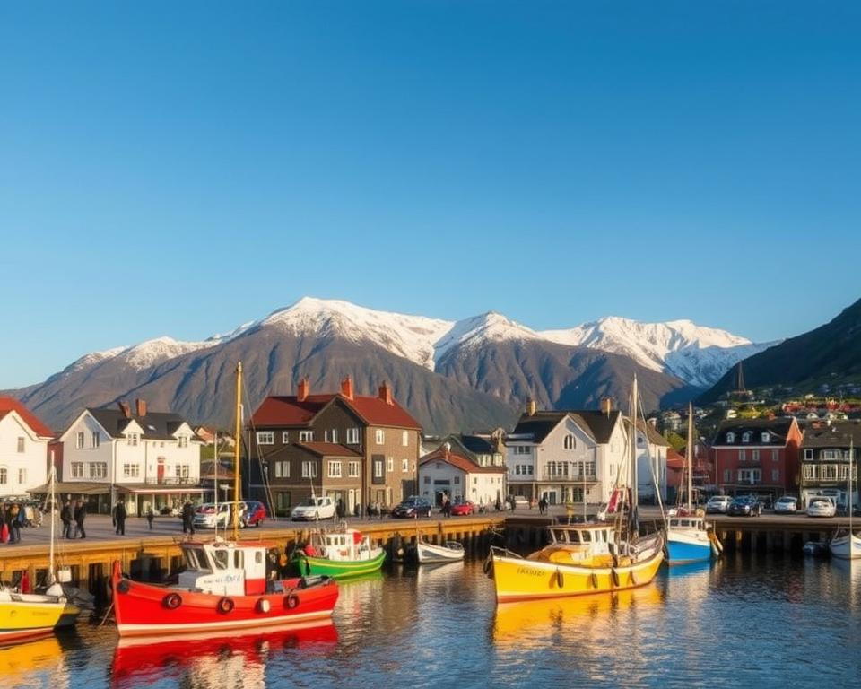 Modernes Fischerdorf Ballstad Küstenkultur