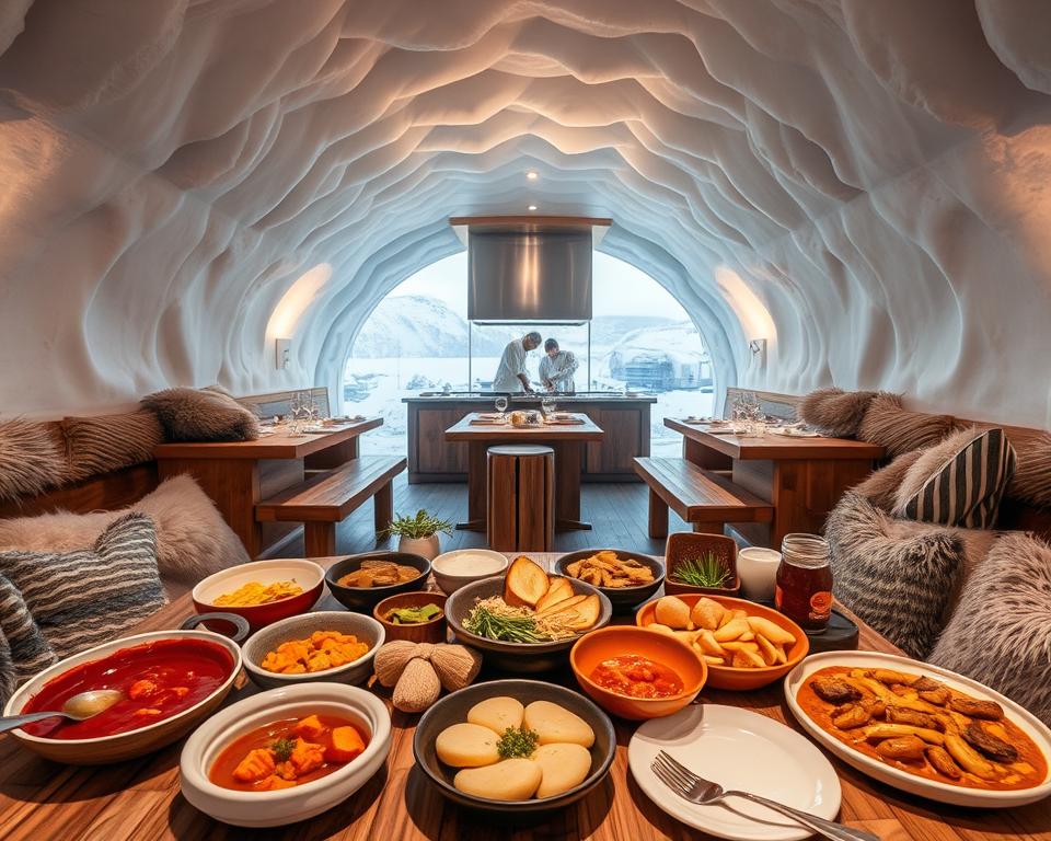Nordische Küche im Snowhotel Kirkenes