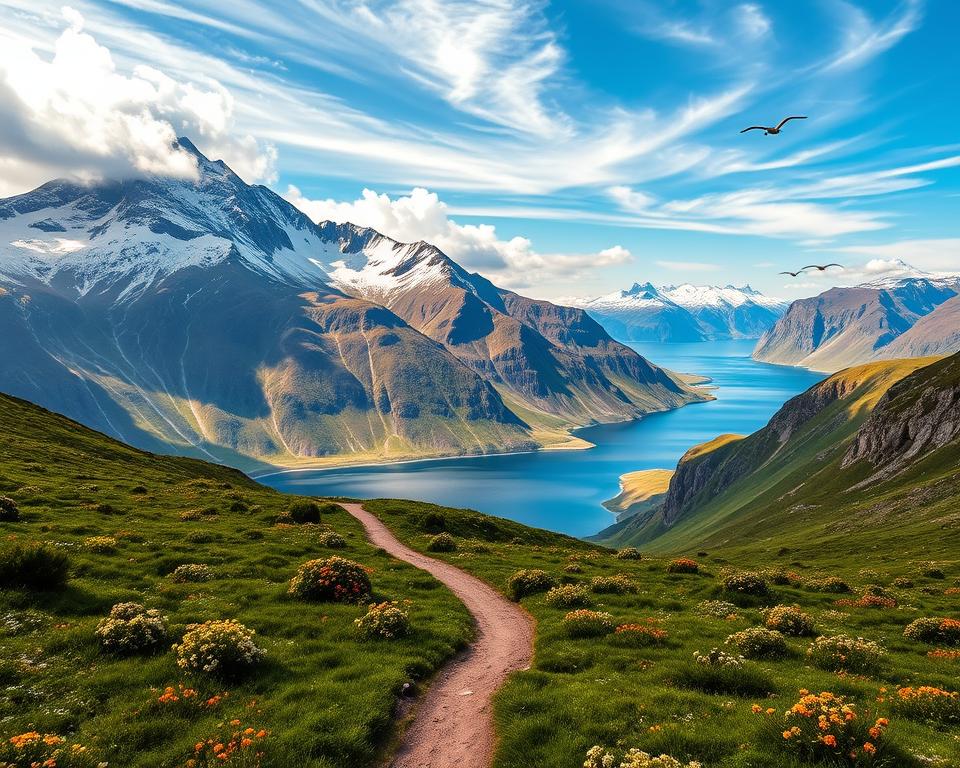 Nordkap Wanderrouten Landschaft Nordkap Wanderrouten Landschaft