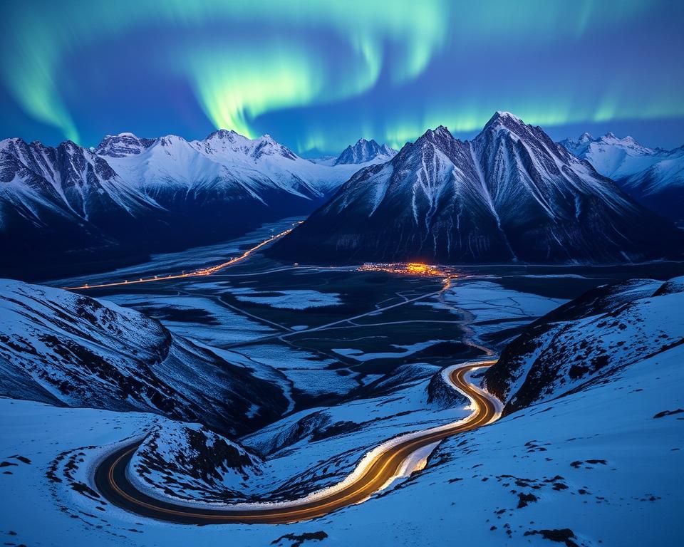 Nordlicht-Transportrouten in Norwegen Nordlicht-Transportrouten in Norwegen