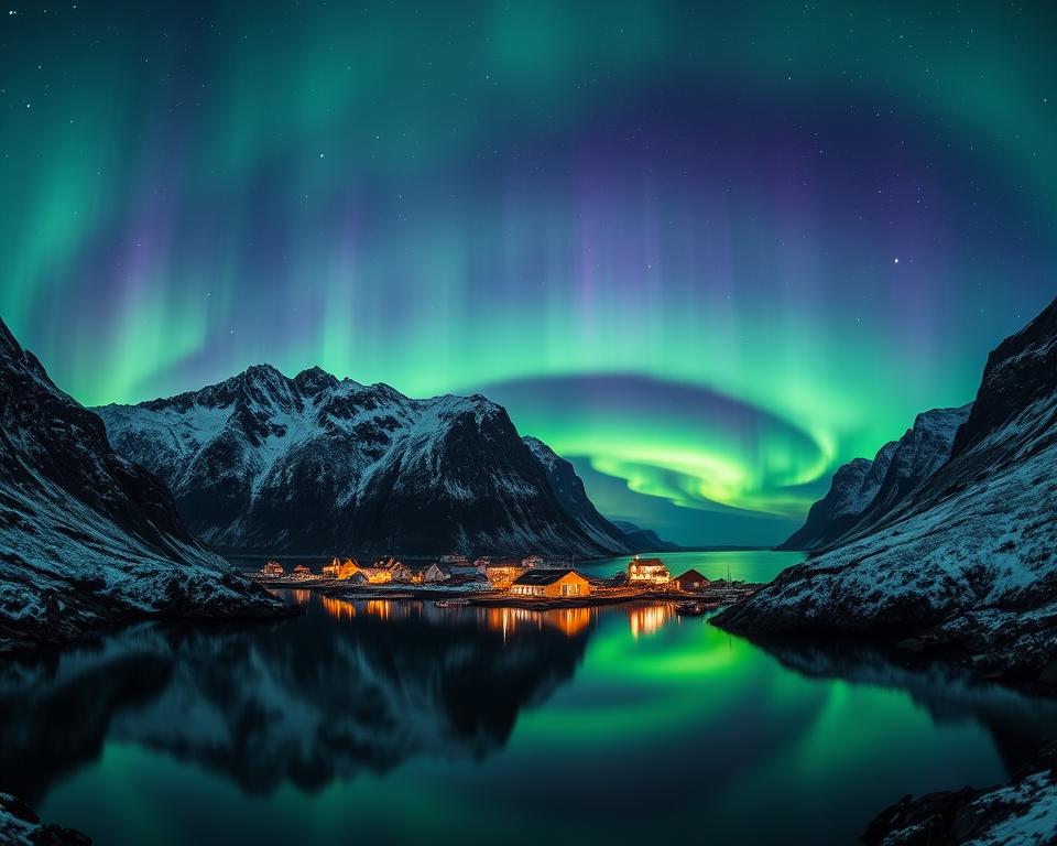 Nordlichtjagd Lofoten Polarlicht