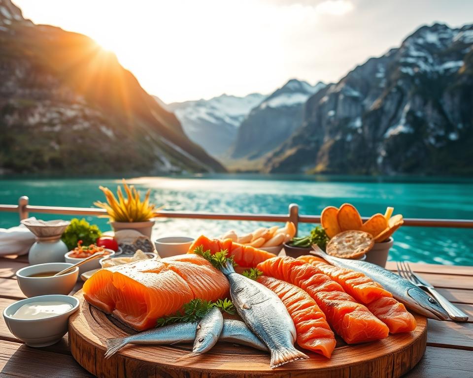 Norwegische Fischgerichte Lysebotn Norwegische Fischgerichte Lysebotn