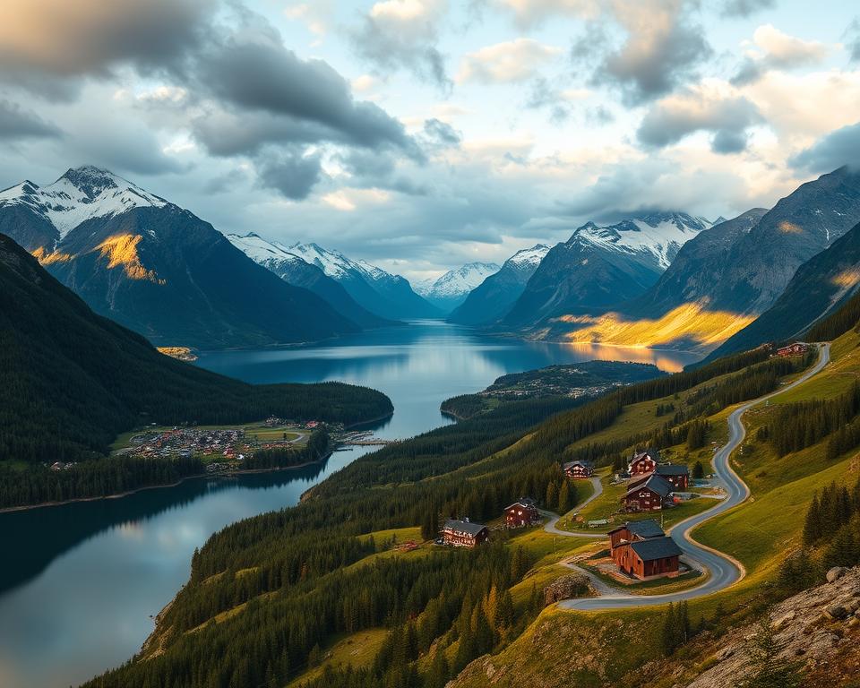 Norwegische Fjordrouten Landschaft Norwegische Fjordrouten Landschaft