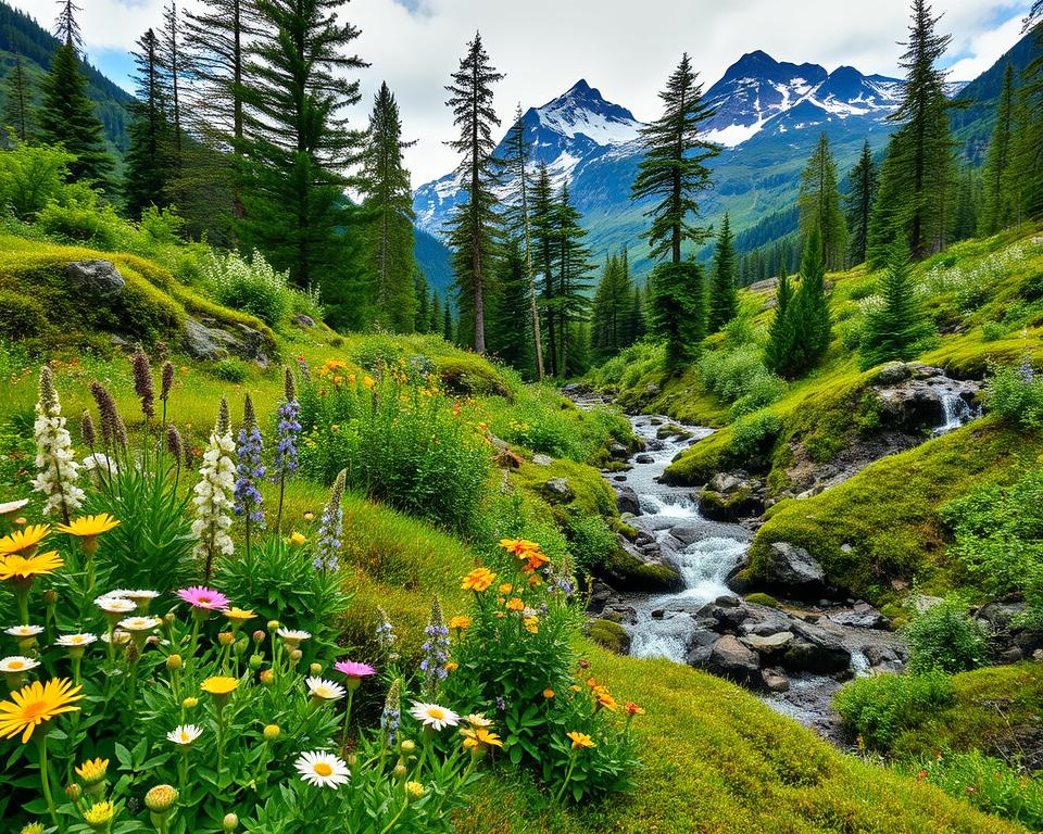 Norwegische Flora und Fauna in Brufjell