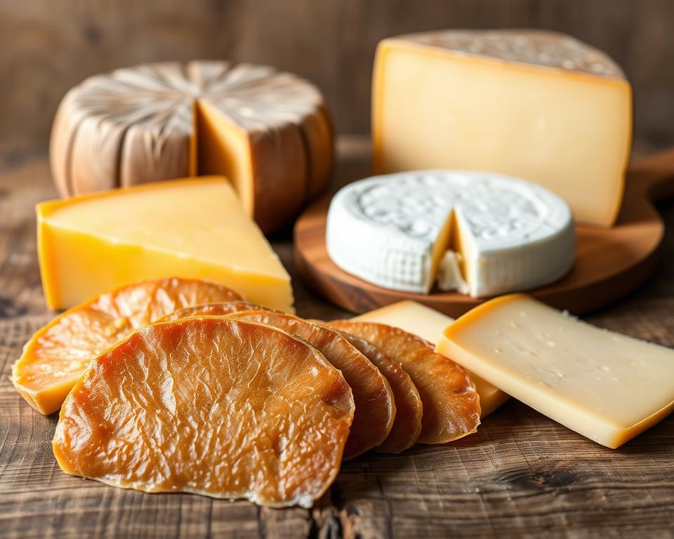 Norwegische Käsesorten Brunost Geitost Jarlsberg