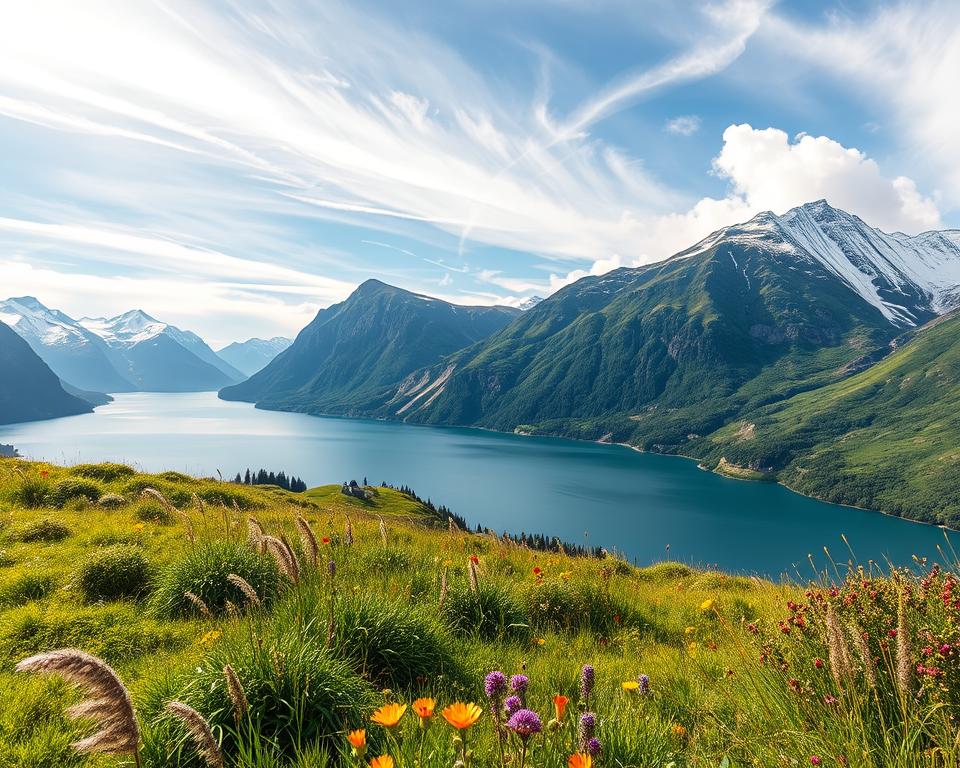 Norwegische Klimazonen im August