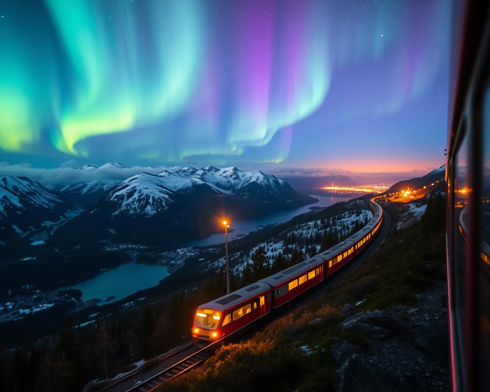 Norwegische Nachtzug Routen Landschaft