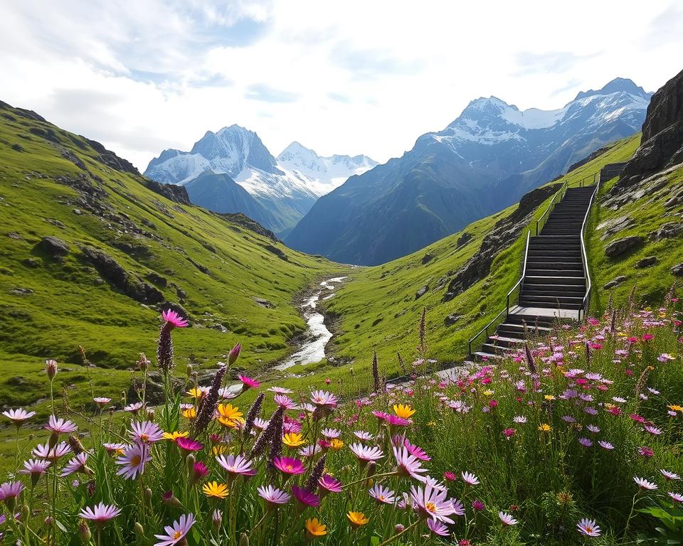 Norwegische Naturlandschaft Treppen zum Himmel