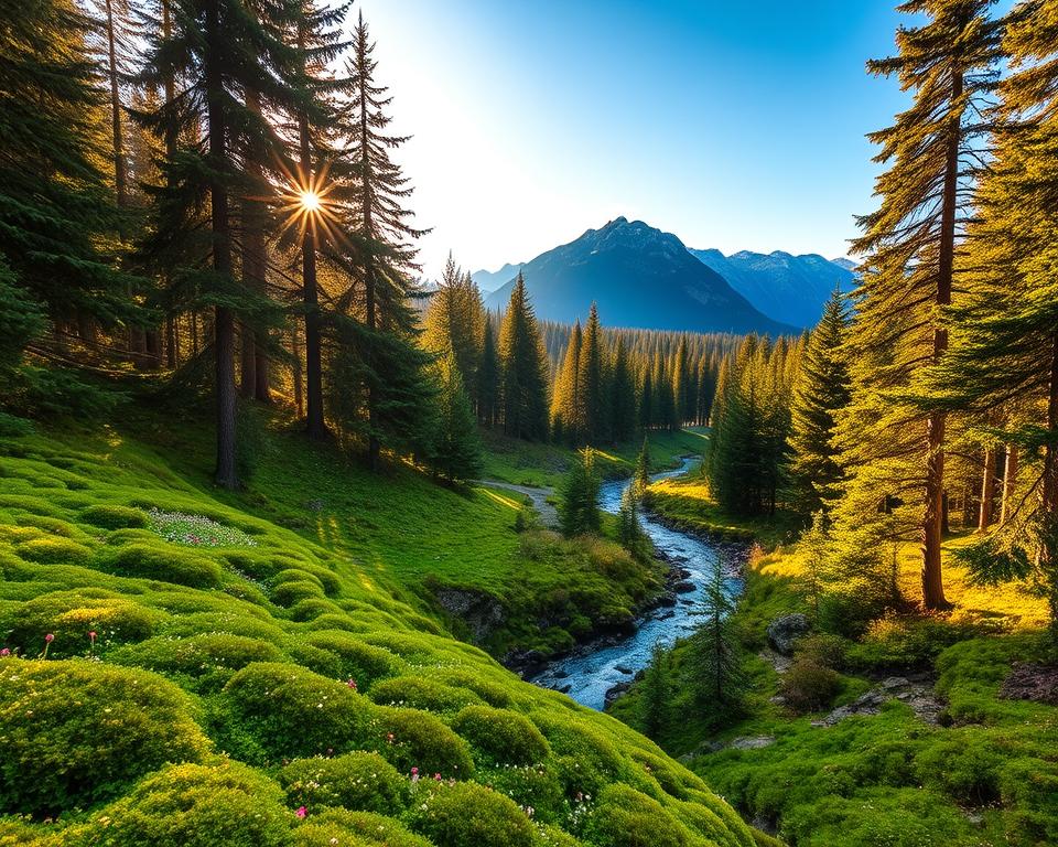 Norwegische Wälder Landschaft