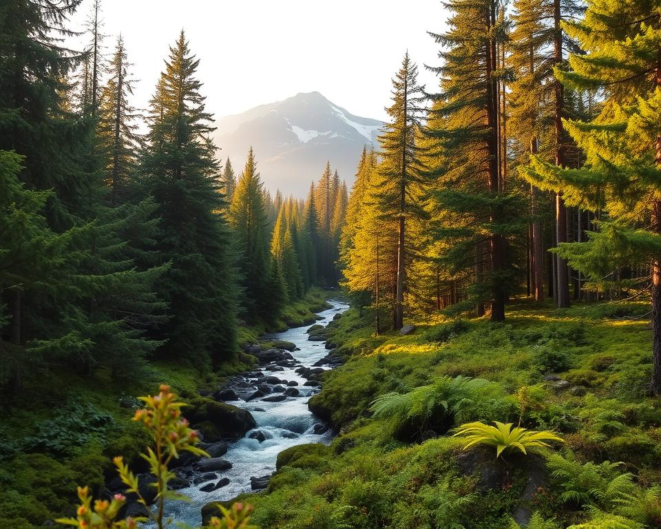 Norwegische Waldvegetation Norwegische Waldvegetation