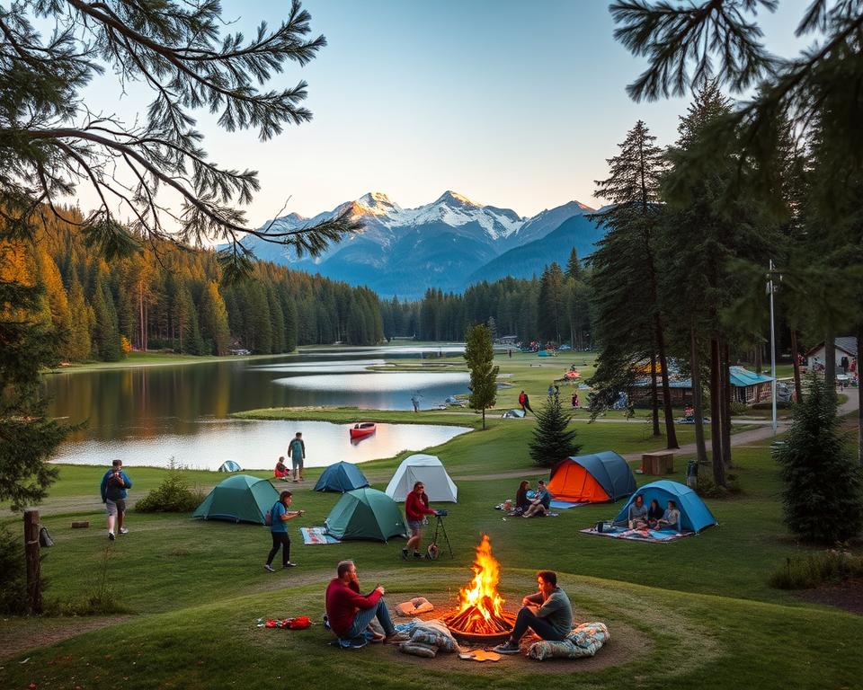Outdoor-Aktivitäten auf dem Magnillen Camping