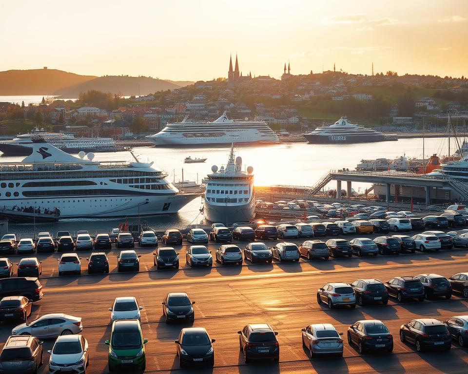 Parken am Fährhafen Kristiansand