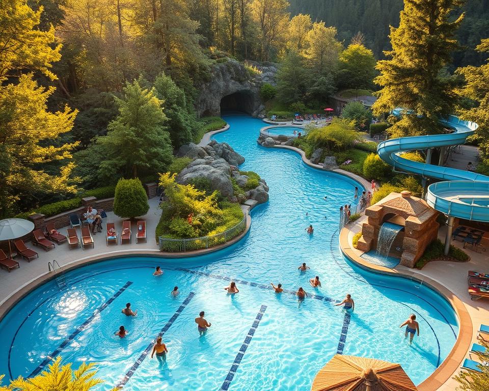 Schwimmbecken Bergen Wasserattraktionen