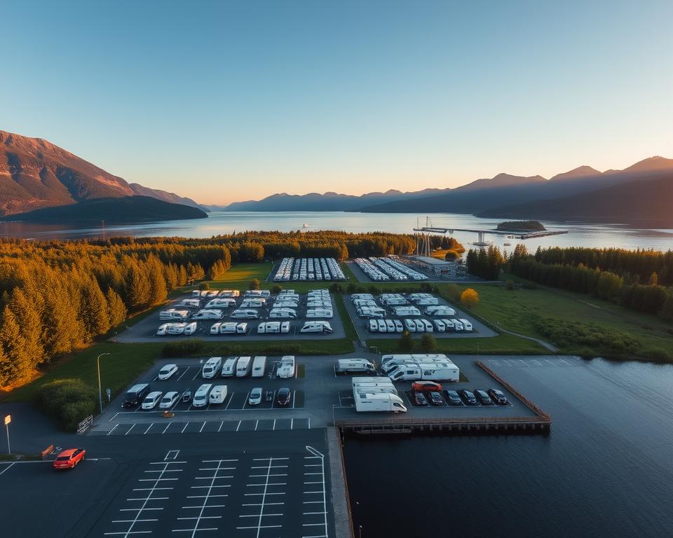 Skjerneset Dock Stellplätze Übersicht