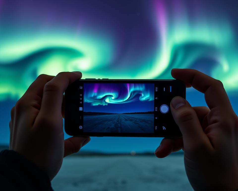 Smartphone Nordlicht Kameraeinstellungen