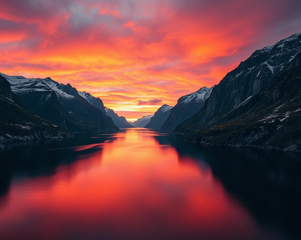 Sonnenuntergang Fotografie in Norwegen