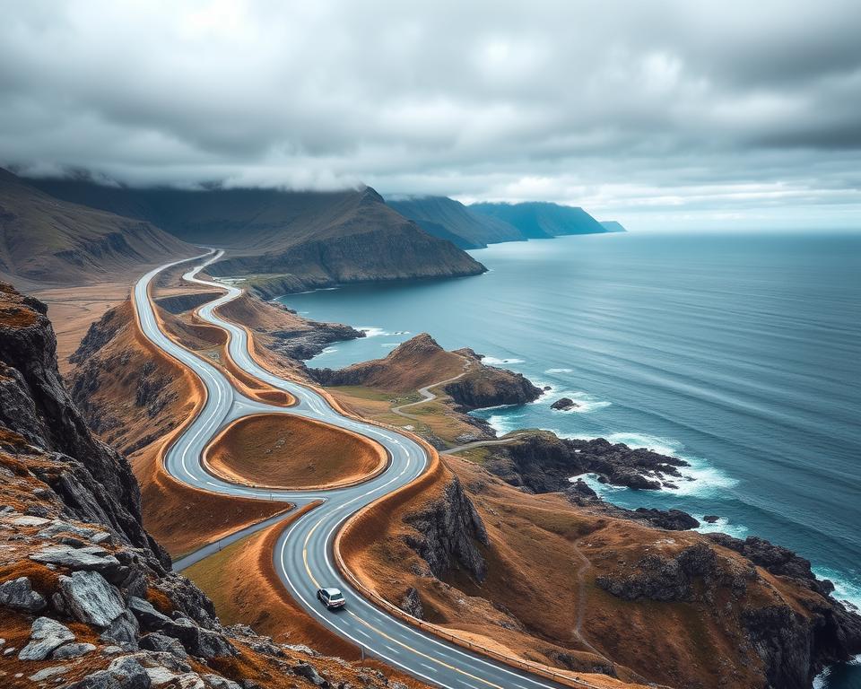 Streckenverlauf Atlantic Road in Norwegen