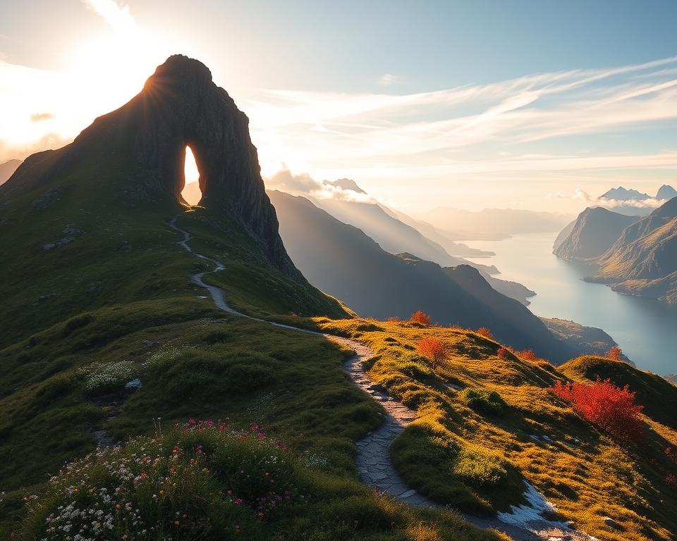 Torghatten Wanderroute Jahreszeiten Torghatten Wanderroute Jahreszeiten