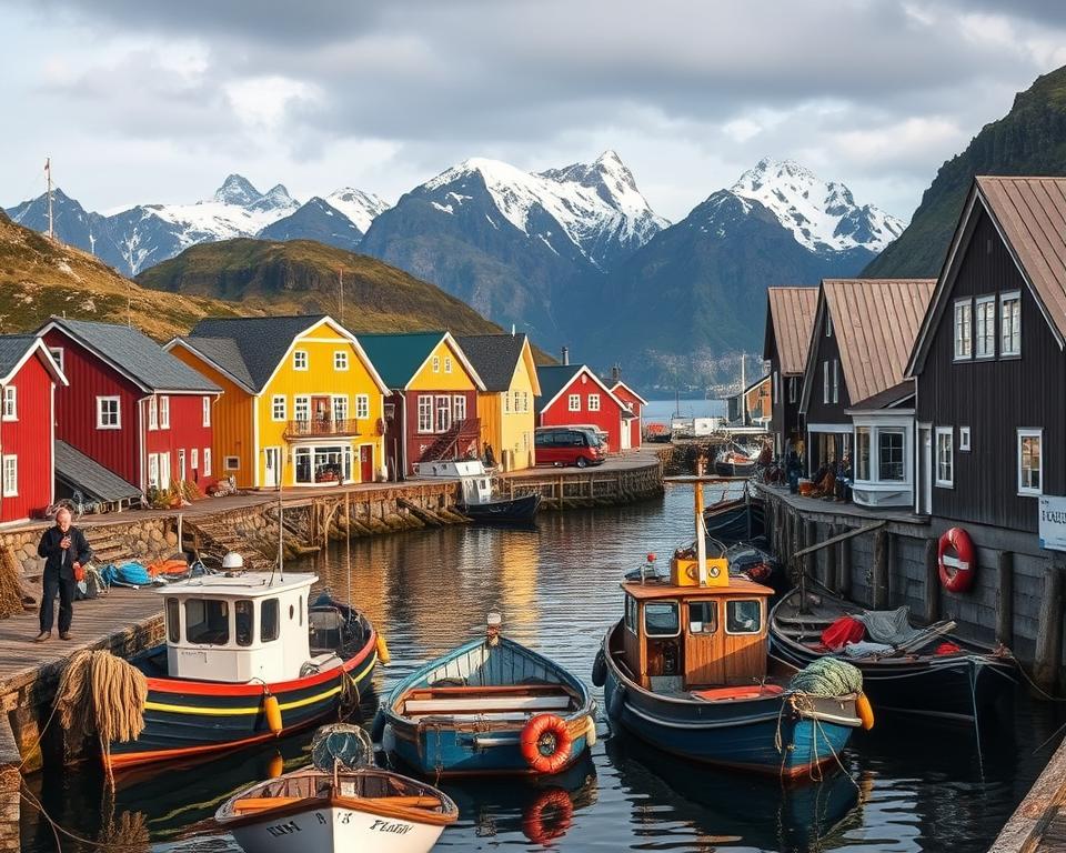 Traditionelle Fischerdörfer an der Helgelandskyste