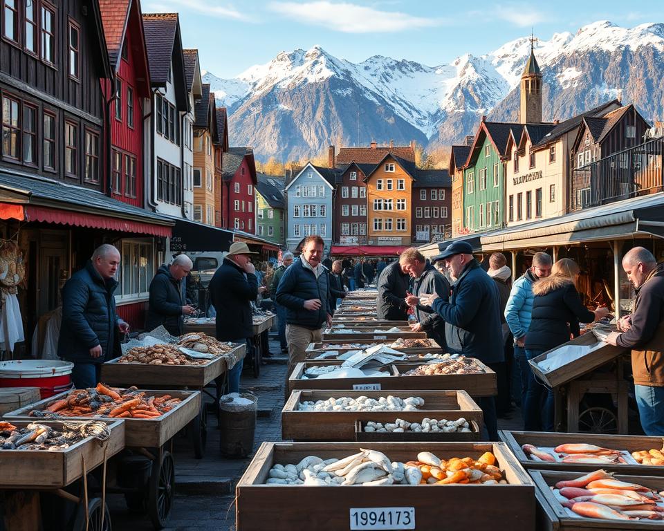 UNESCO-Weltkulturerbe Fischmarkt Bergen