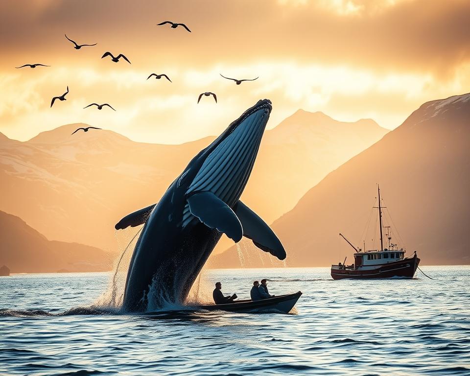 Walbeobachtung in Nordnorwegen