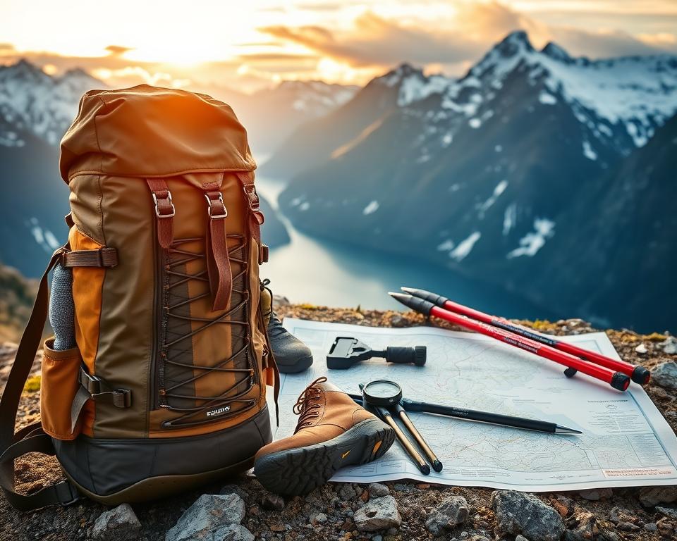 Wanderausrüstung für Geiranger Fjord