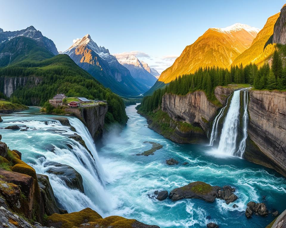 Wasserfälle Geirangerfjord Naturwunder