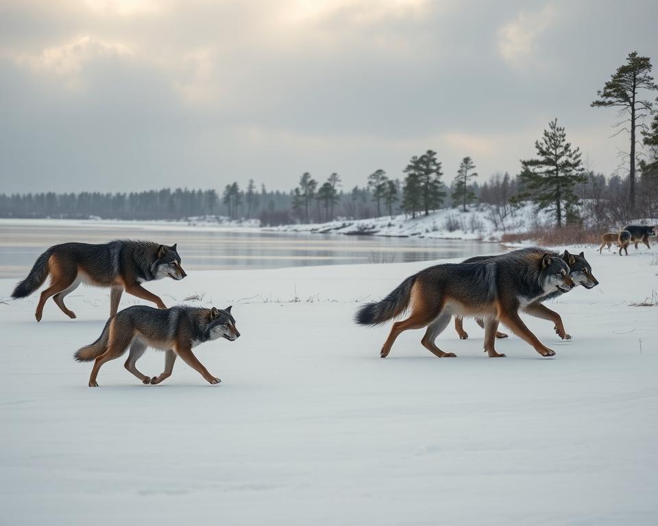 Nordische Raubtiere im Langedrag Naturpark Nordische Raubtiere im Langedrag Naturpark